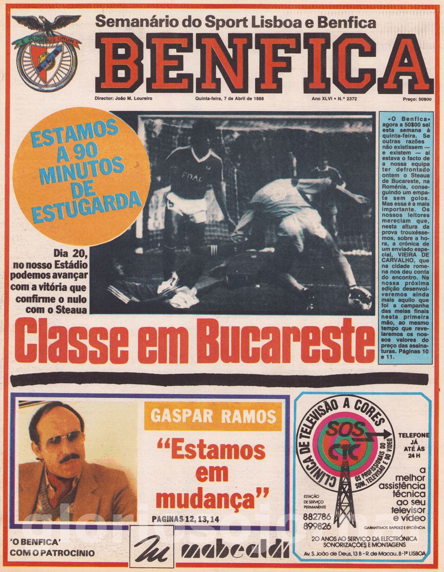 jornal o benfica 2372 1988-04-07